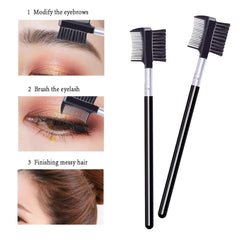 LOOKSEVEN brosse-cils et peigne-sourcils à double face pour une routine efficace