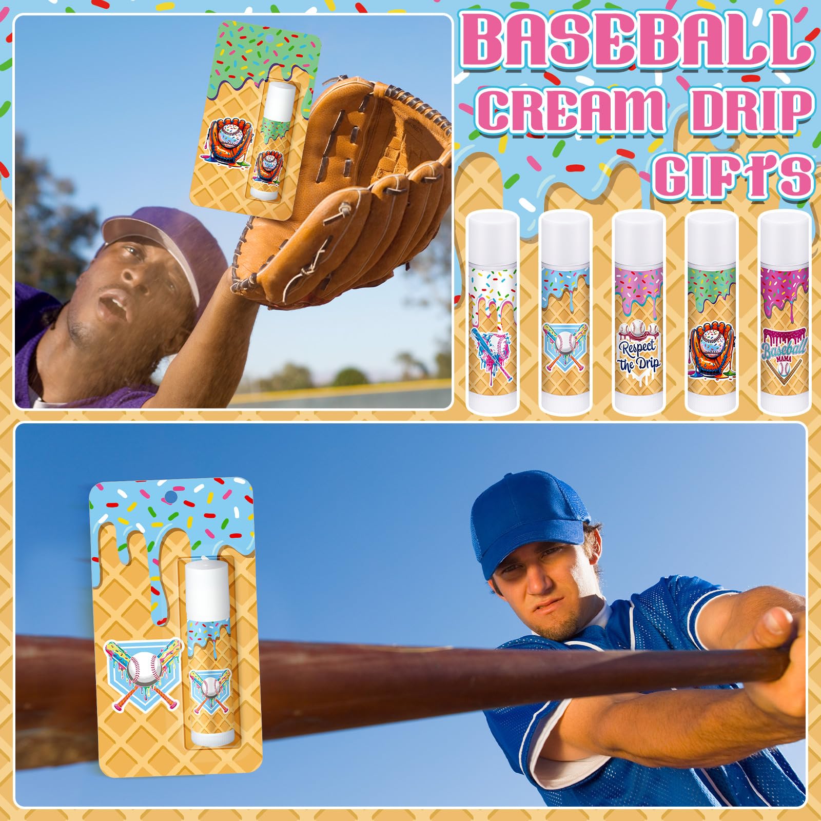 Loopeer cadeaux anniversaire baseball drip, idéal pour les fans