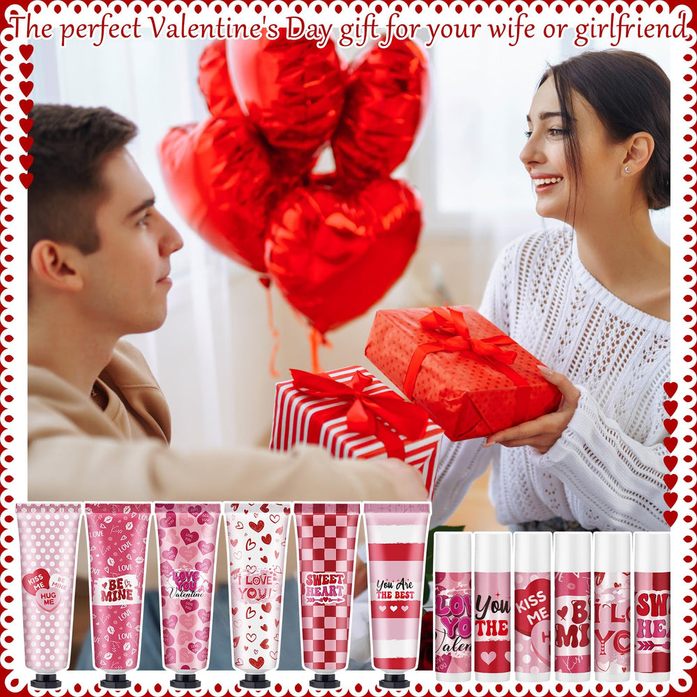 Emballage-coeurs rouges et roses, présentation romantique Saint-Valentin.