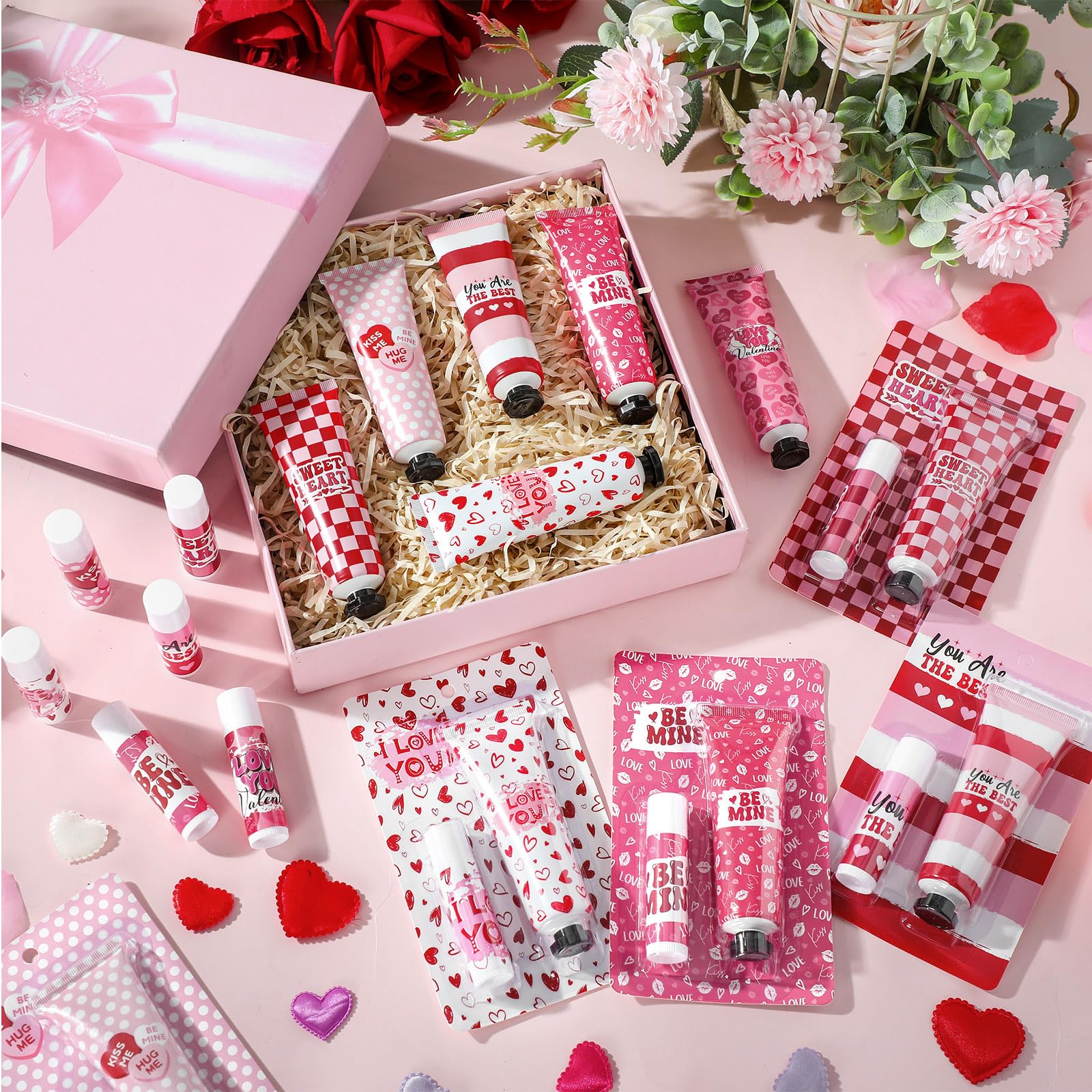 Loopeer, emballage romantique rouge et rose, présentation idéale Saint-Valentin.