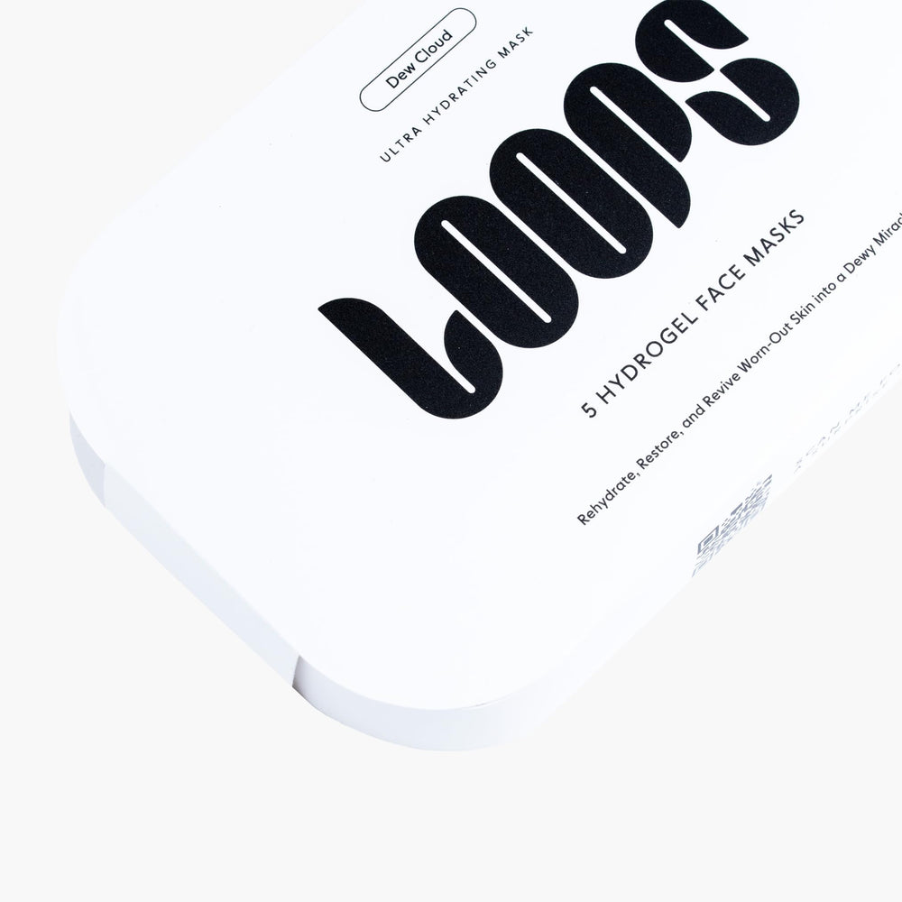 Emballage recyclable et masque découpé en deux pour tous les visages.