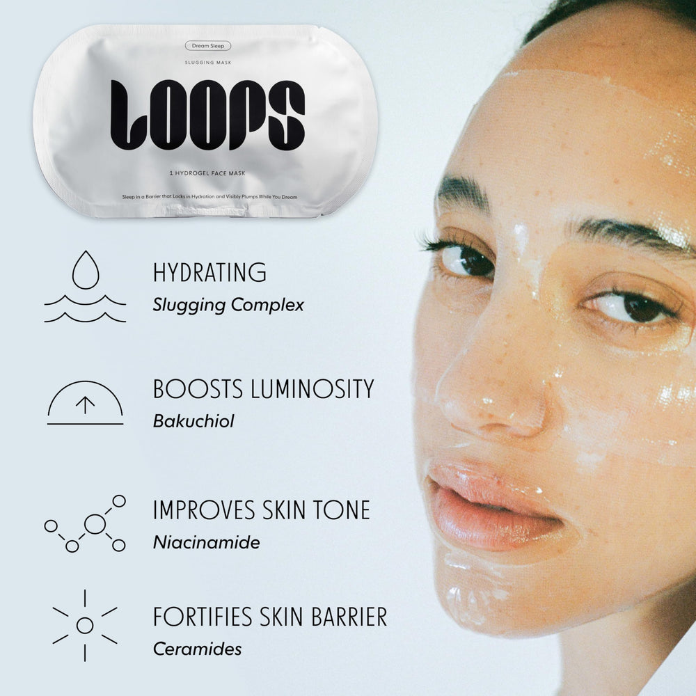 LOOPS Dream Sleep texture hydrogel procure une sensation douce et nourrissante.