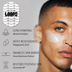 Masques LOOPS hydrogel yeux, application en 10 minutes pour rafraîchir le regard