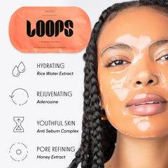 LOOPS rituel hebdomadaire masque hydrogel visage améliore l’élasticité et la fermeté