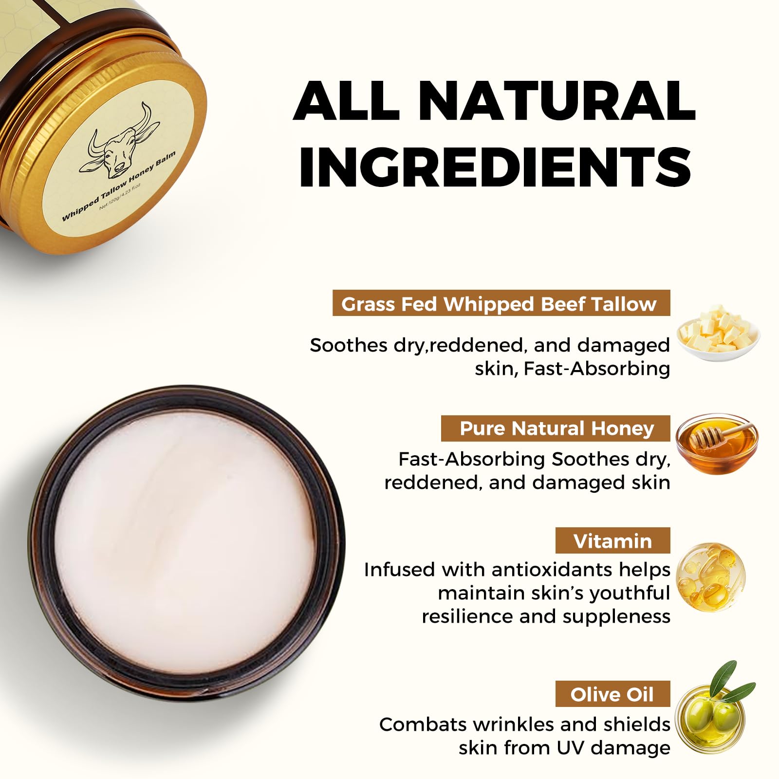 Lopeie Beef Tallow for face and body hydration demonstrating versatile use
