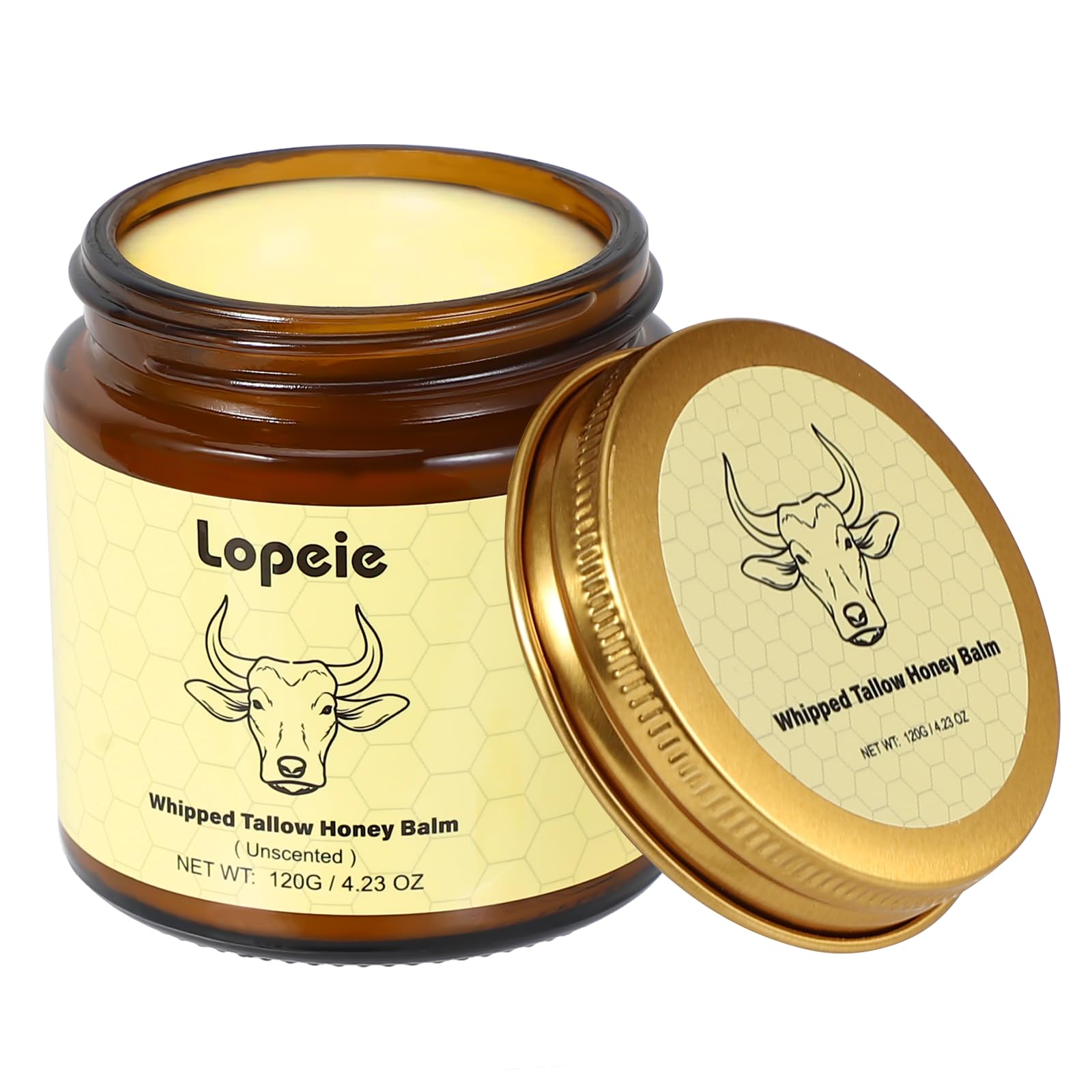 Lopeie Beef Tallow whipped moisturizer being applied for deep hydration