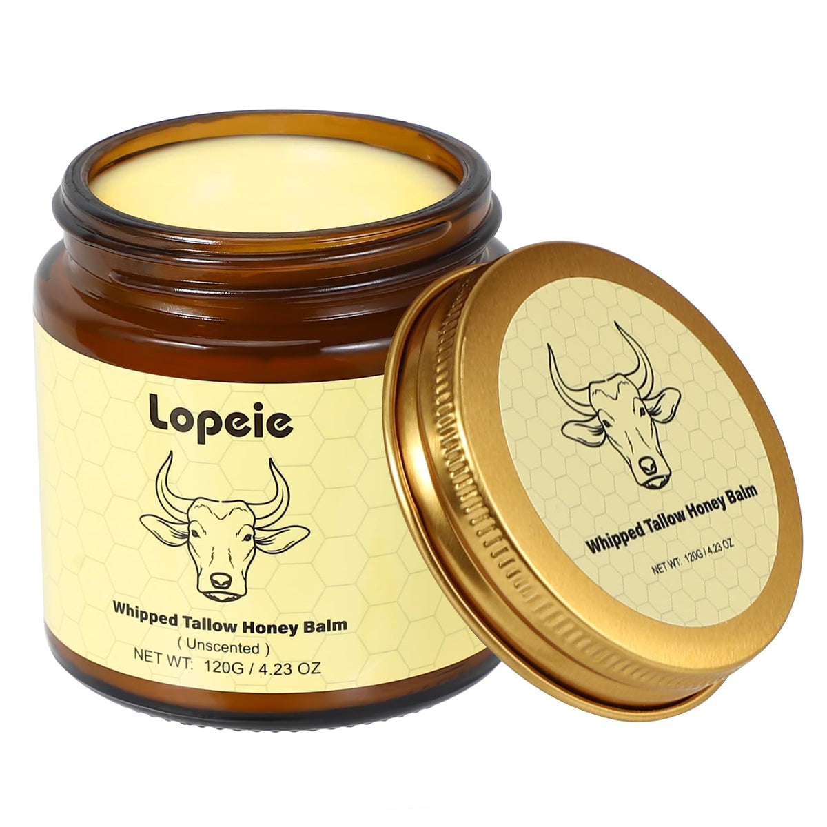 Lopeie Beef Tallow whipped moisturizer being applied for deep hydration