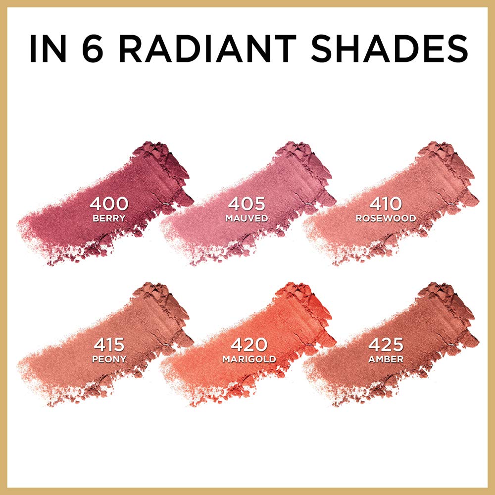 L’Oréal Paris Age Perfect Radiant Satin Blush applied on cheek for natural glow.