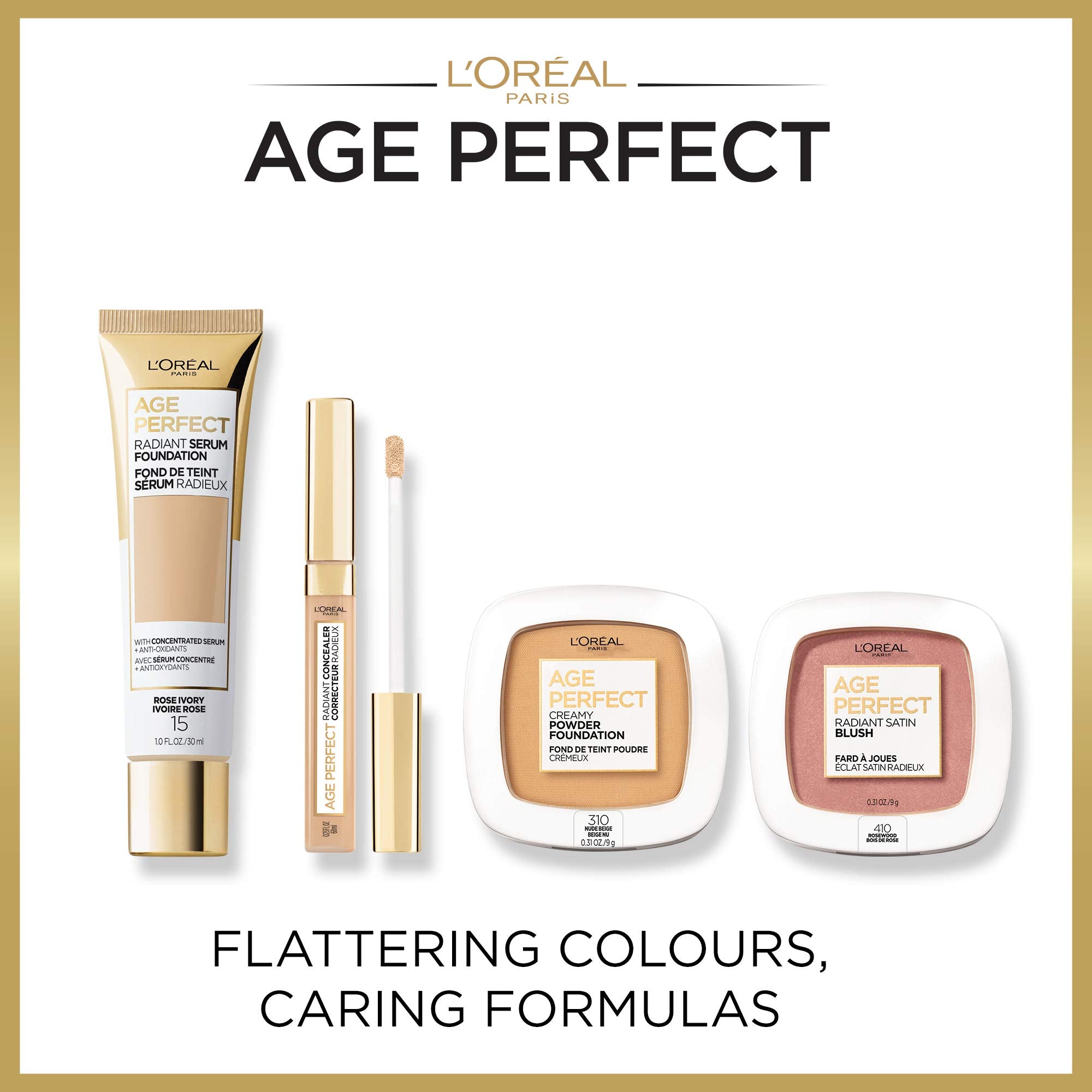 L’Oréal Paris Age Perfect Radiant Satin Blush enhances cheekbone definition with soft flush.