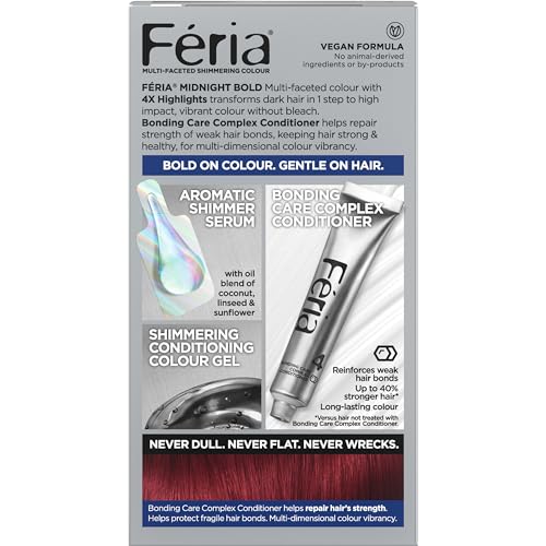 L’Oréal Paris Feria Midnight Bold – crème développeur conditionnante scintillante qui prépare les cheveux