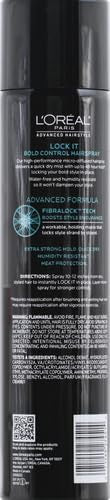L’Oréal Paris Lock It Bold Control: résiste à l’humidité pour coiffure durable.