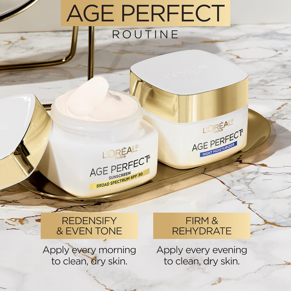 L'Oreal Paris Age Perfect Collagen Expert skin tone brightness hint in product display