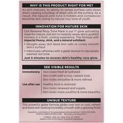 Masque Rosy Tone en 5 minutes L'Oréal Paris Age Perfect, teint plus radieux