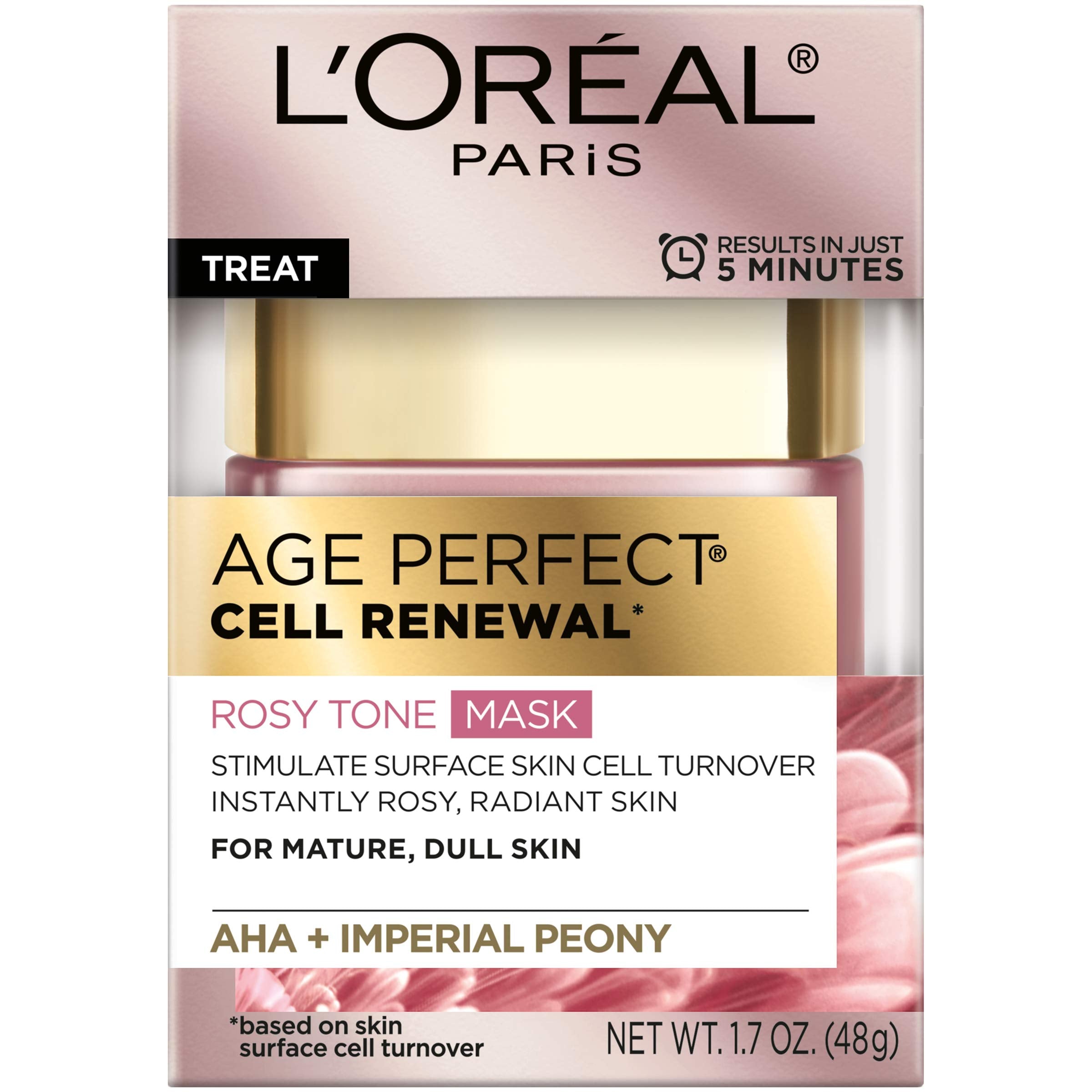 Masque gel Rosy Tone L'Oréal Paris Age Perfect, rafraîchissant et peau lumineuse
