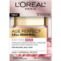 Masque gel Rosy Tone L'Oréal Paris Age Perfect, rafraîchissant et peau lumineuse