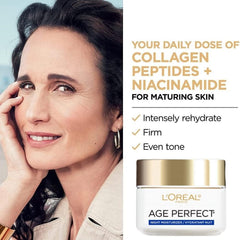 Application douce sur visage et cou avec Age Perfect Night Cream