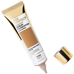 Toffee shade in pump-dispense shot for easy, precise application