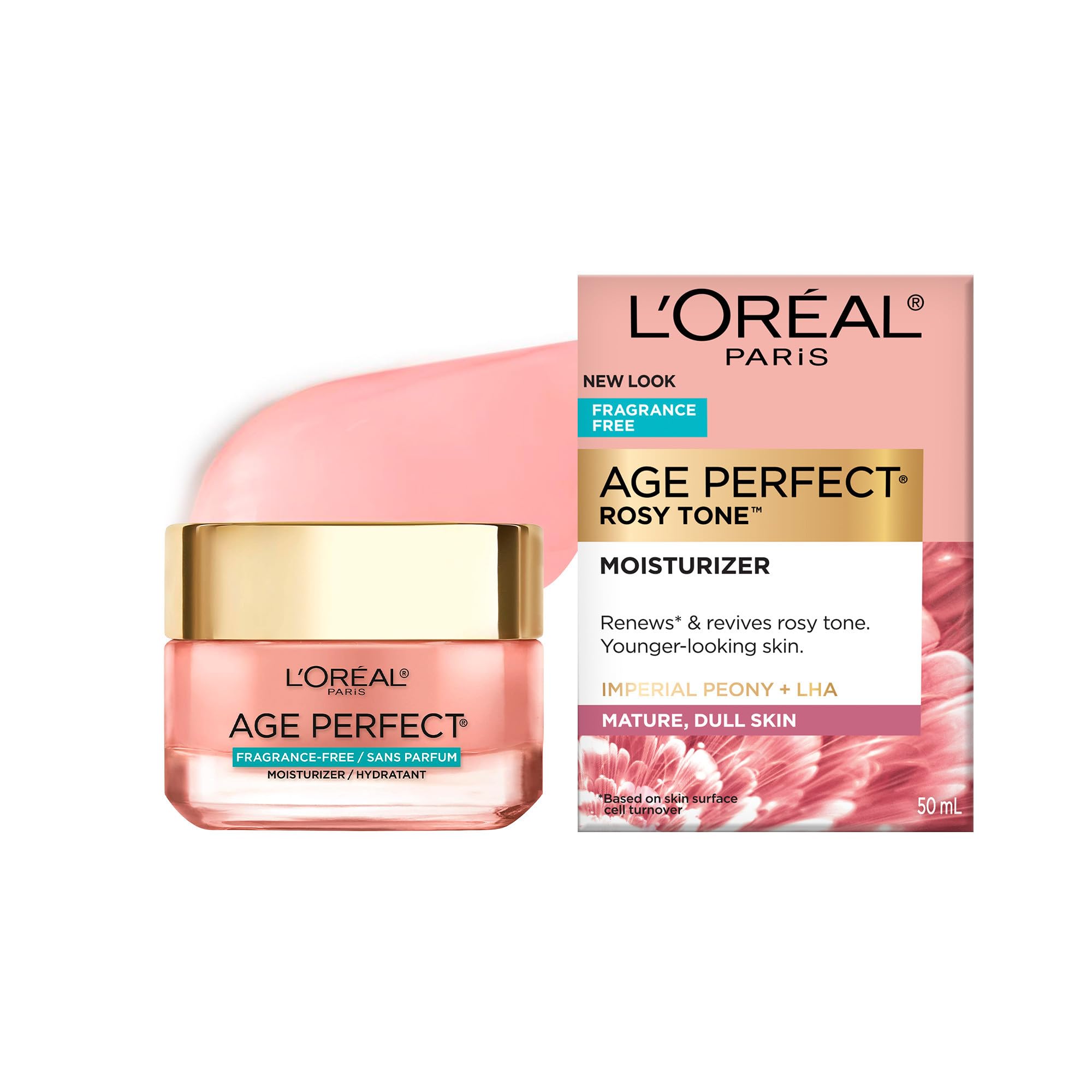 L’Oréal Paris Age Perfect Rosy Tone crème jour : hydratation et teint rosé.