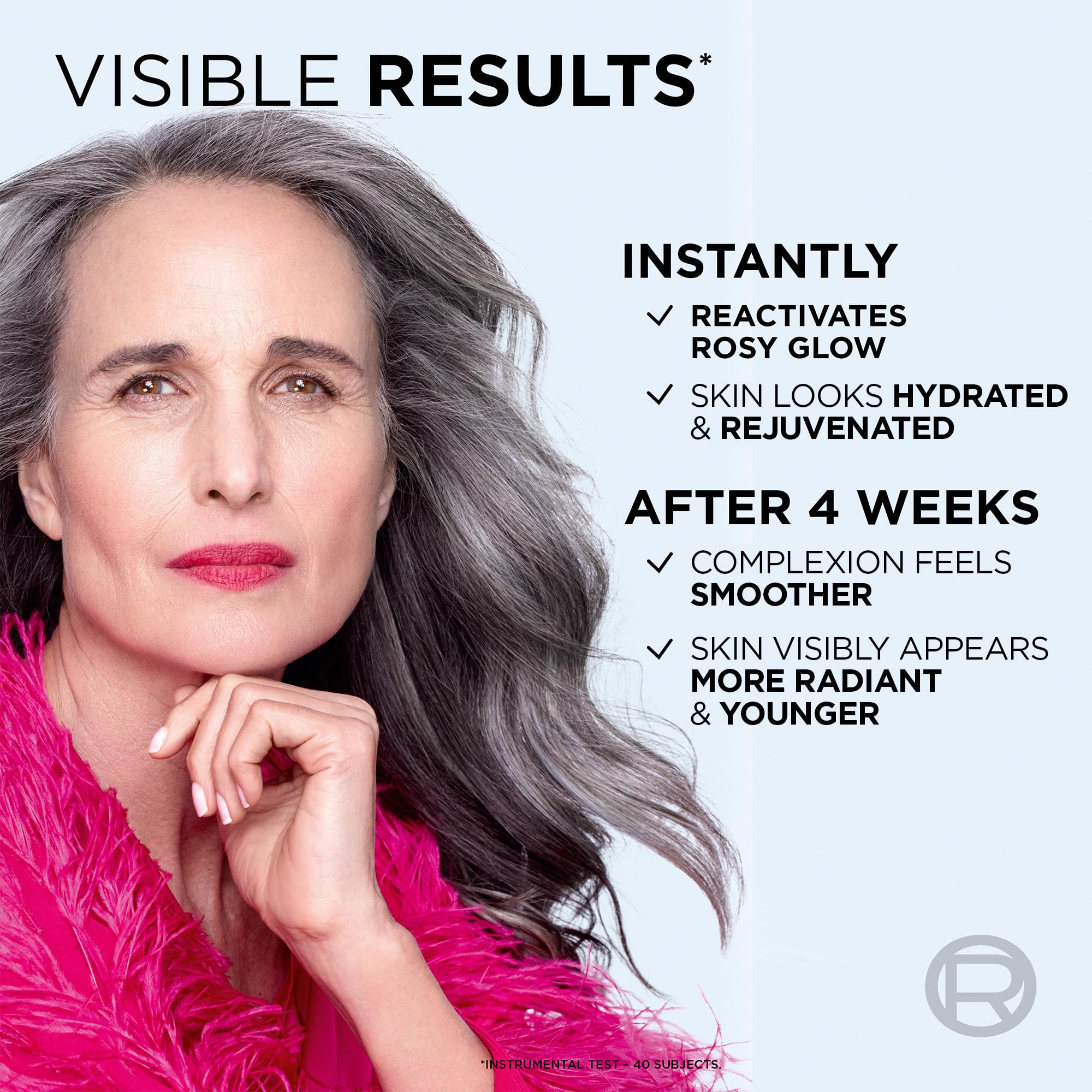 Texture riche de la crème Age Perfect Rosy Tone pour peau mature.