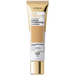 L'Oréal Paris Age Perfect Serum Foundation flacon – teint naturel et hydratation.