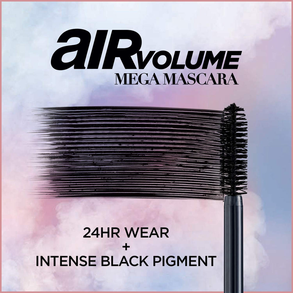Tenue longue jusqu’à 24 heures sans bavures avec L’Oréal Paris Air Volume Mega Mascara