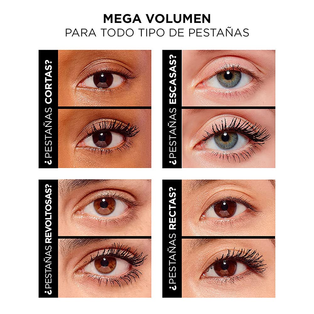 Air Volume Mega Mascara offre une tenue jusqu’à 24 heures sans bavures.