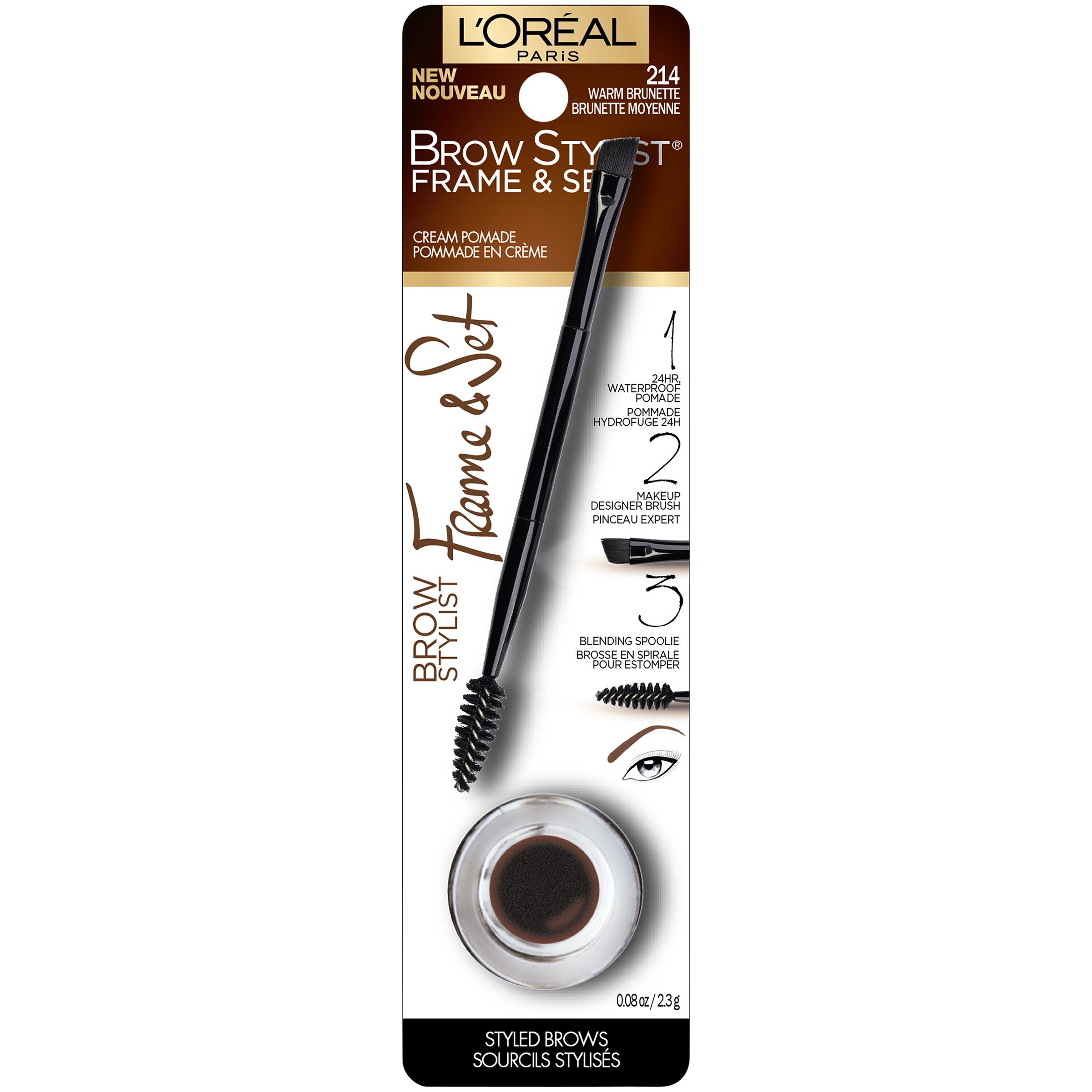 Texture de pomade Brow Stylist Frame & Set lisse et confortable à porter.