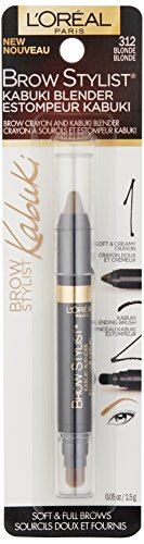 L'Oreal Paris Brow Stylist Kabuki Blender brush closeup for precise shaping.