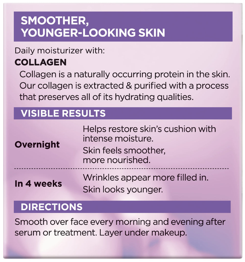 L’Oréal Paris Collagen Daily – image en gros plan sur texture nourrissante.