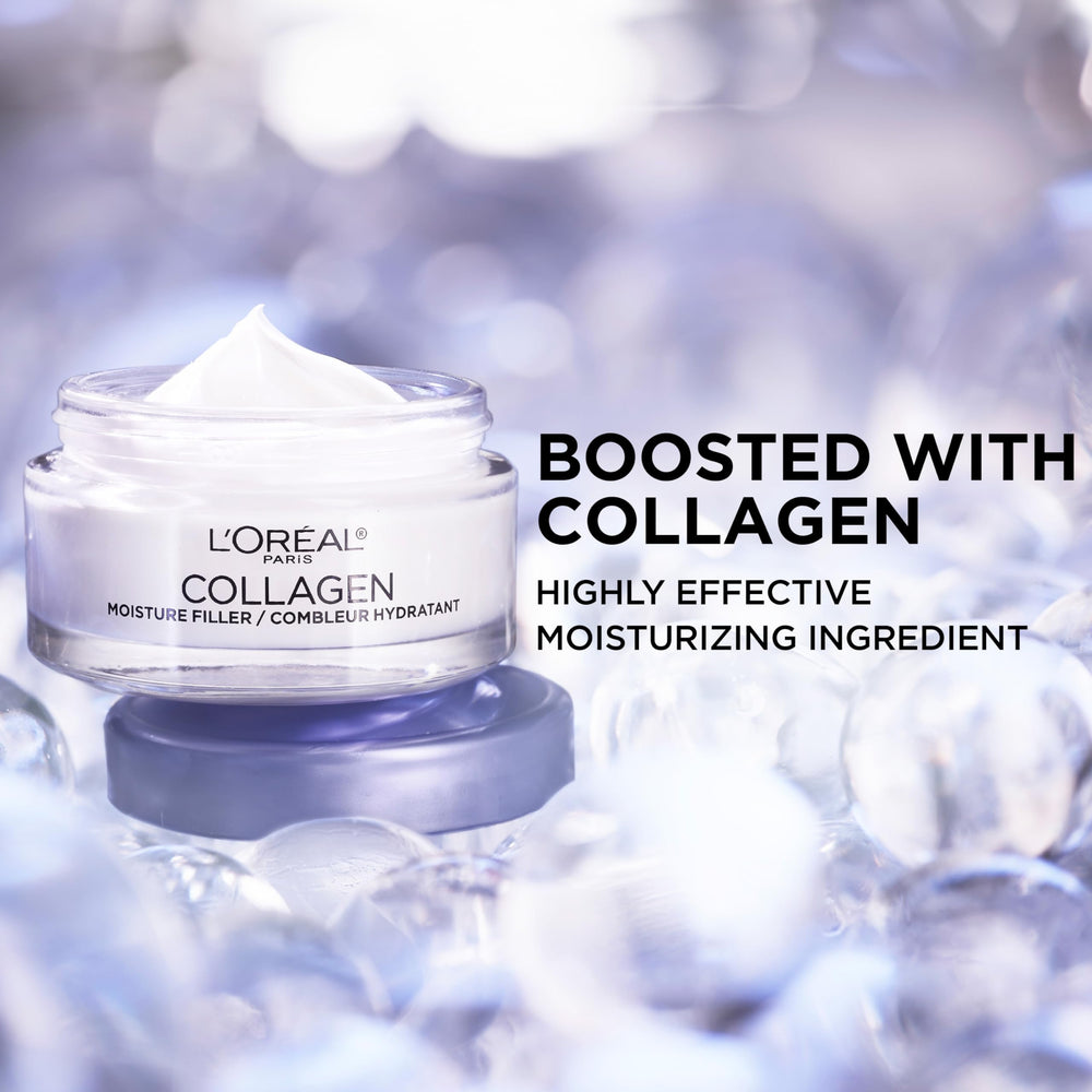 L’Oréal Paris Collagen Daily – pot de crème présenté sur l’étagère.