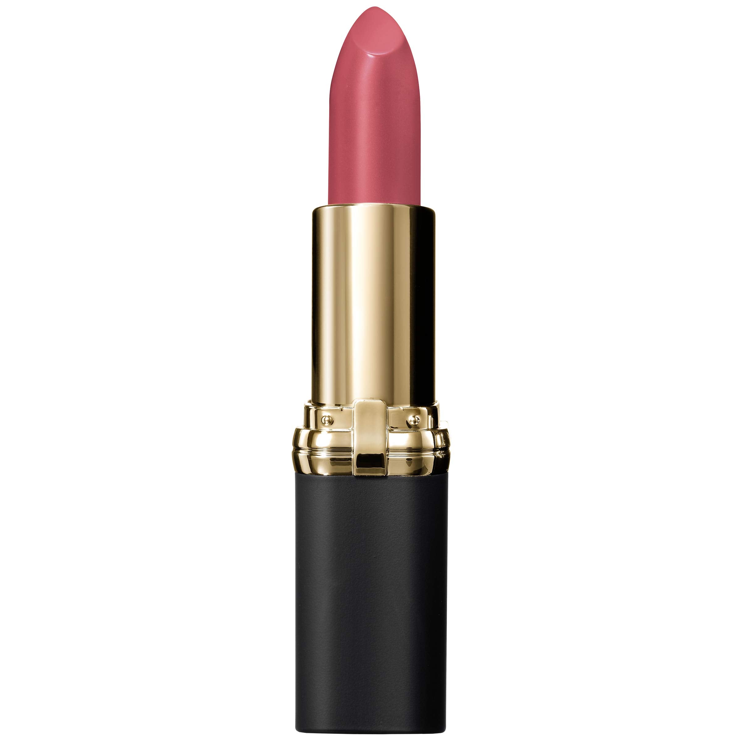 Color Riche Matte Rose Intense sur les lèvres pour fini velouté et hydratant.