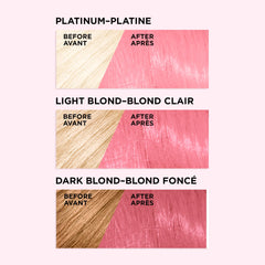 Application facile Colorista sur cheveux blonds pour un rendu uniforme.