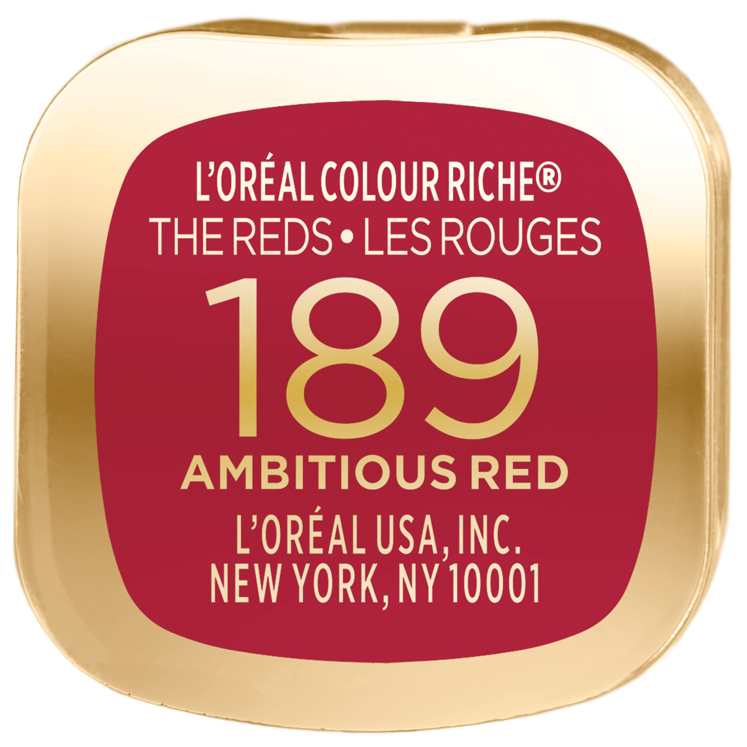L’Oréal Paris Colour Riche rouge teinte ambitieuse, élégante pour toutes carnations.