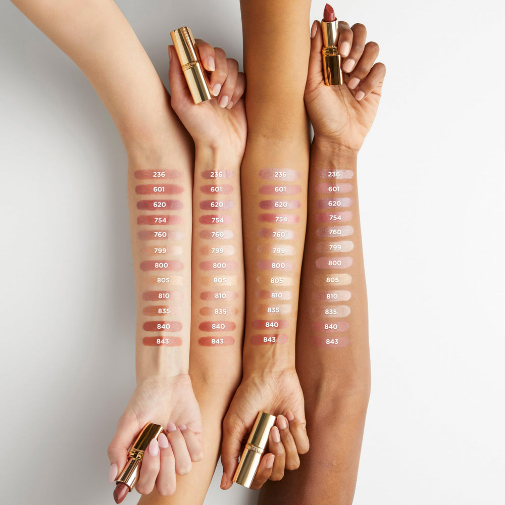 L’Oréal Paris Couleur Riche Satin – rose vif pour un éclat subtil et hydratation légère.