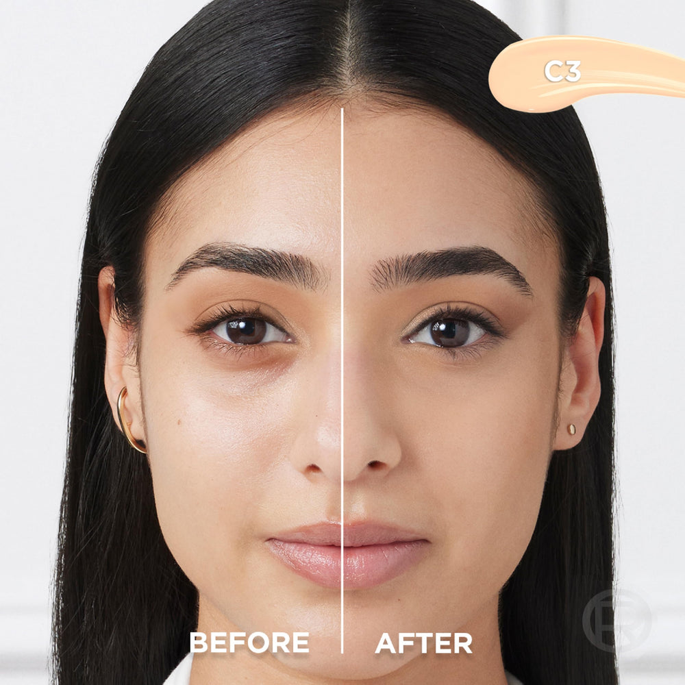 L’Oréal Paris Sérum-Correcteur Radiant teinte C3 pour rendu naturel.