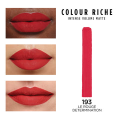 Texture poudreuse de la Couleur Riche Intense Volume Matte pour fini velouté.
