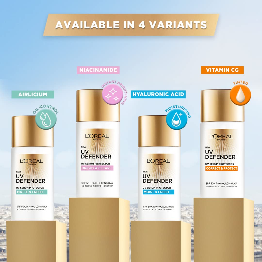 Usage quotidien sur le visage avec protection UV et fini mat par L’Oréal Paris.