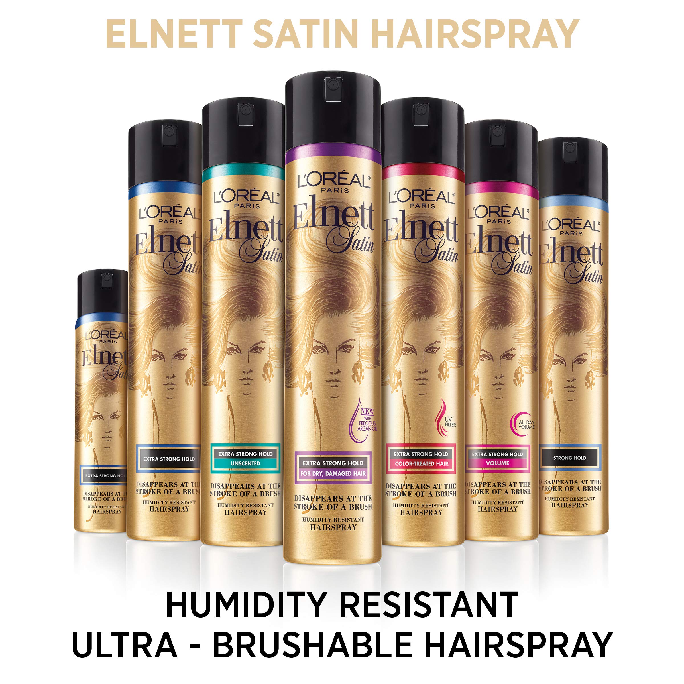 L'Oréal Paris Elnett Satin, finition satinée et légère.