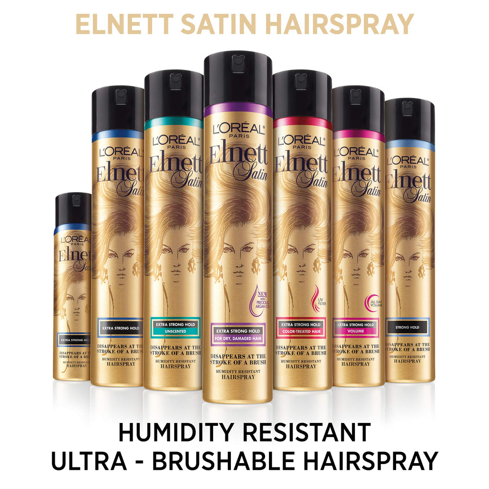 L'Oréal Paris Elnett Satin, finition satinée et légère.