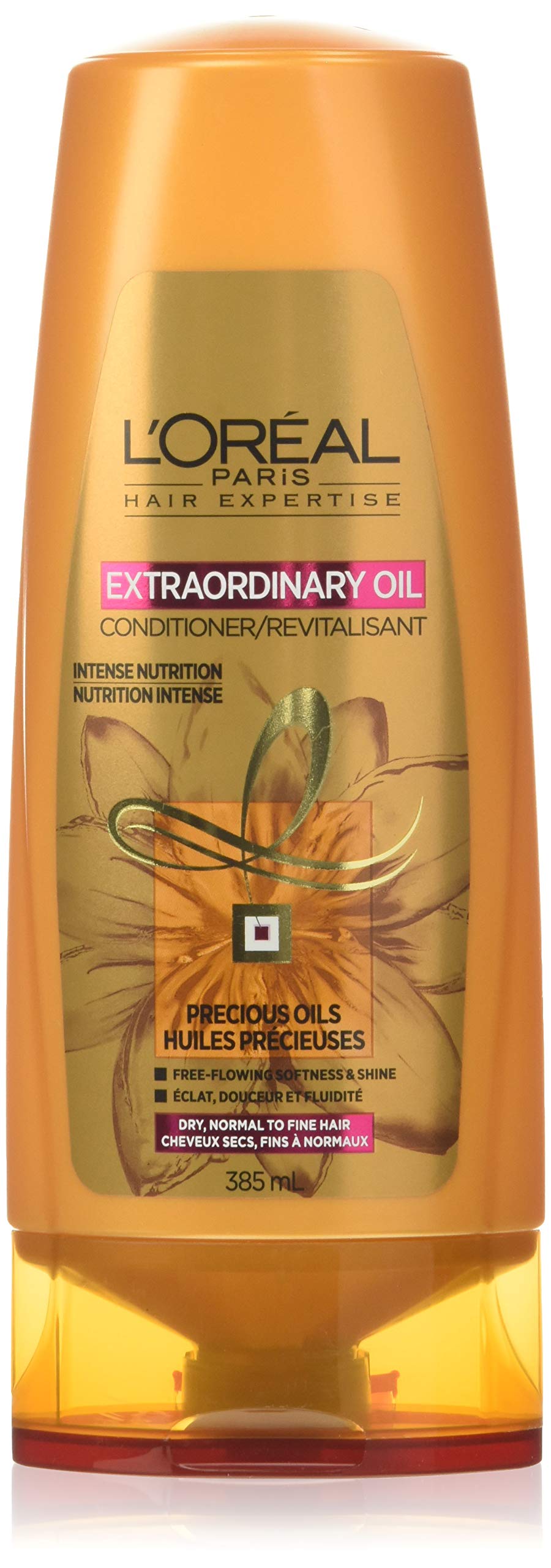 L'Oreal Paris Elvive Extraordinary Oil Conditioner bottle shows nourishing formula for dry hair