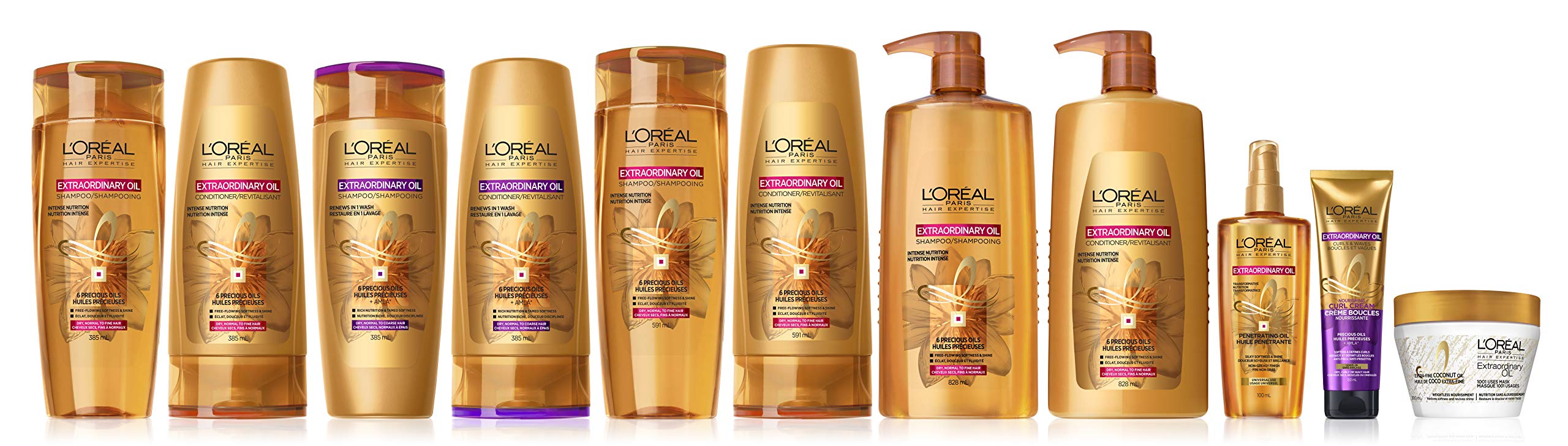 L'Oreal Paris Elvive Extraordinary Oil gives glossy hair on model