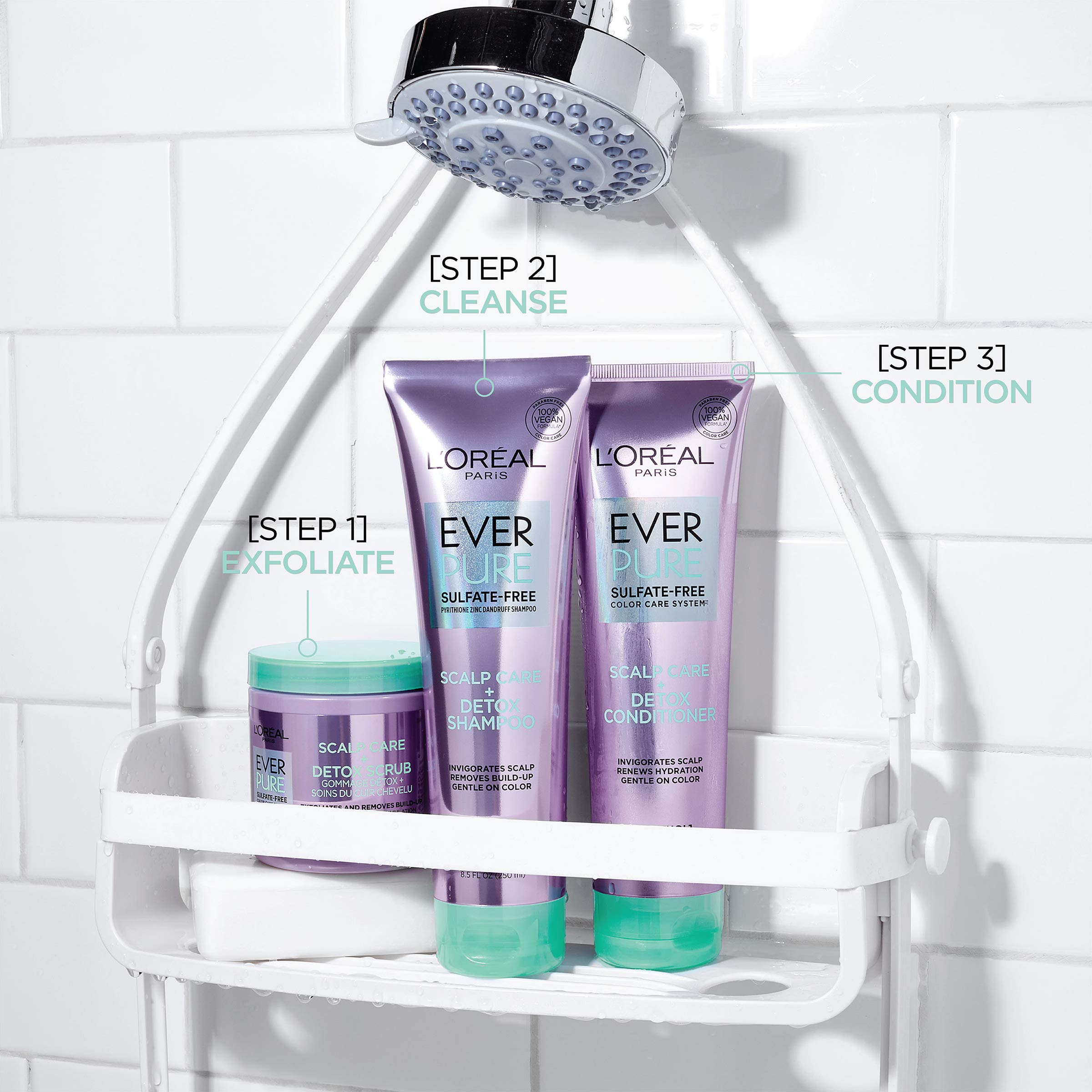 EverPure application-massage : massage du cuir chevelu pour une sensation revitalisante.