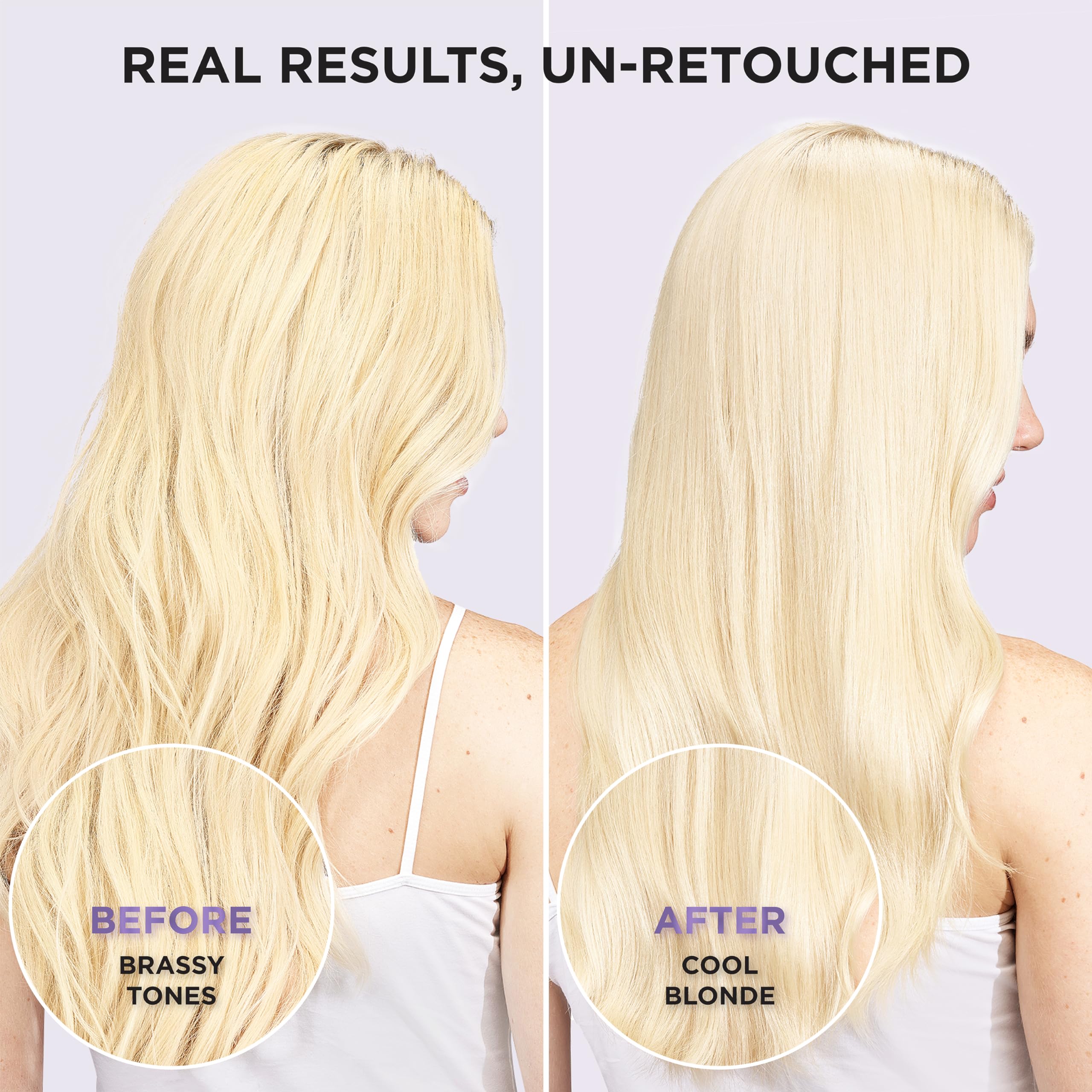 Conditionneur violet EverPure avec hibiscus, texture crémeuse pour cheveux hydratés.