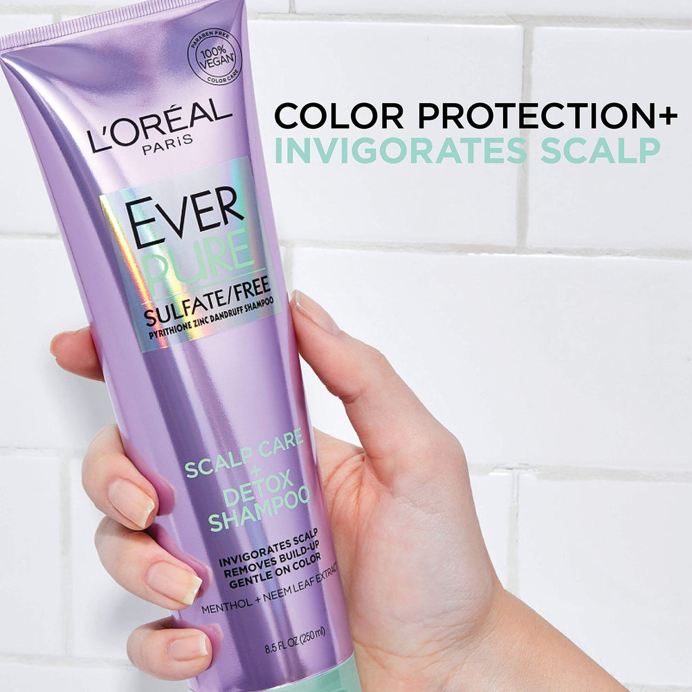 EverPure sans-sulfates-cremeux : texture riche et parfum frais pour une expérience luxueuse.