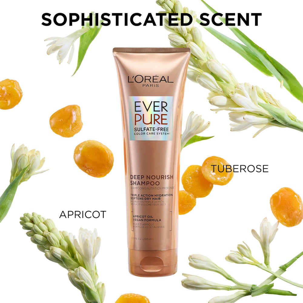 L’Oréal Paris EverPure texture soyeuse qui facilite le coiffage.