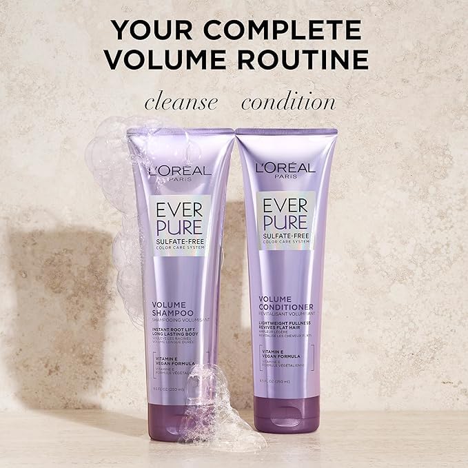Cheveux volumisés et brillants après chaque utilisation EverPure.