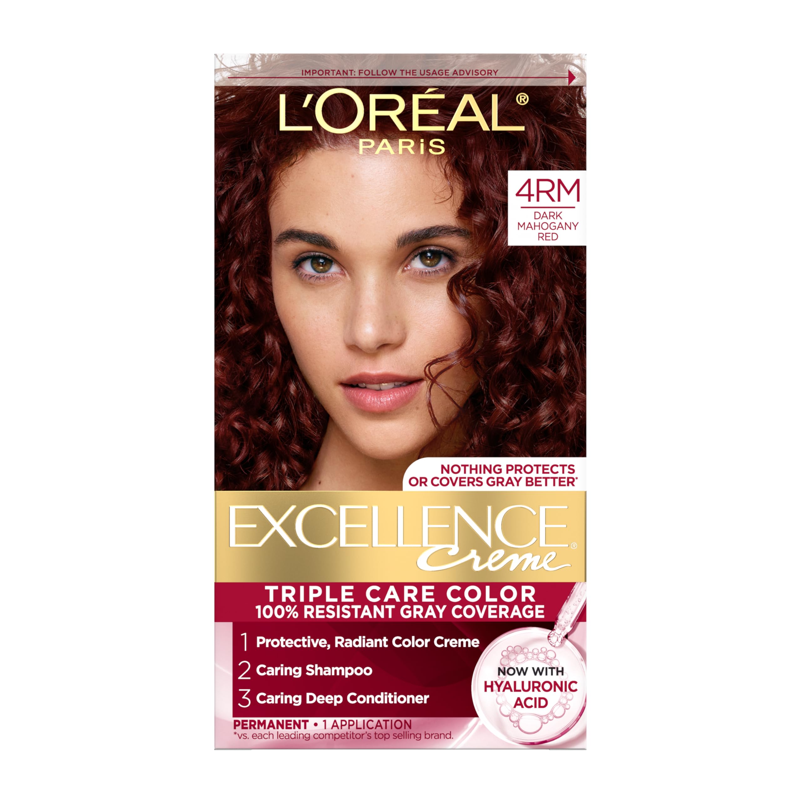 L’Oréal Paris Excellence Crème – boîte prête à colorer et couvrir les gris.