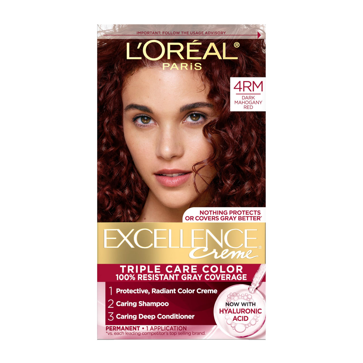L’Oréal Paris Excellence Crème – boîte prête à colorer et couvrir les gris.