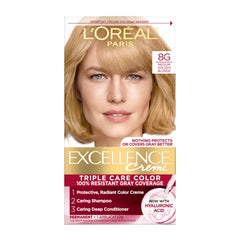 L’Oréal Paris Excellence Crème : bouteille protectrice et couleur durable.