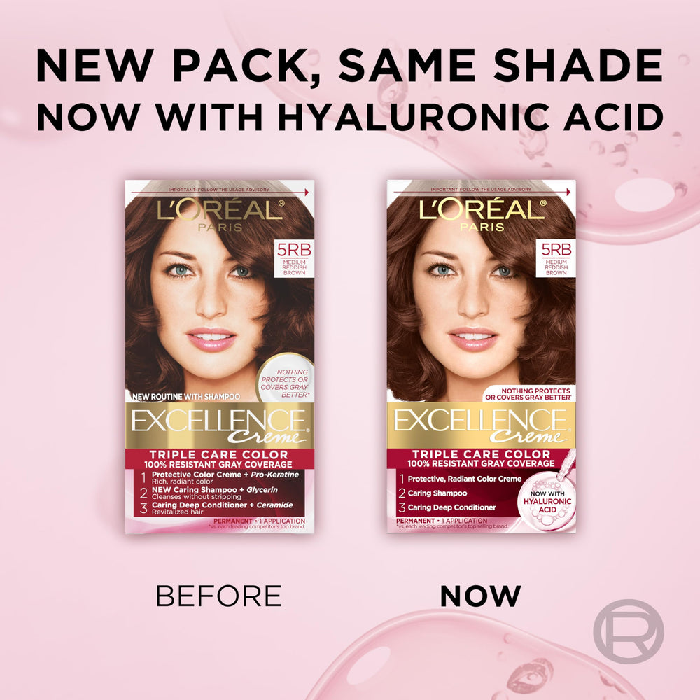 L’Oréal Paris Excellence Crème — couleur longue durée pour un look durable.